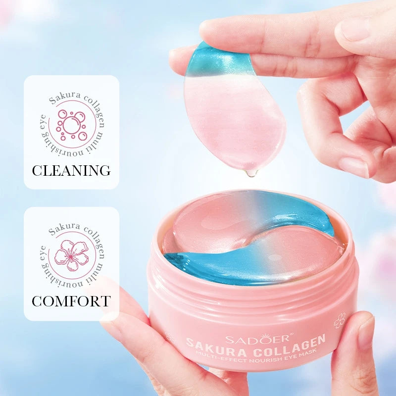 SADOER Sakura Collagen Eye Mask 60 Pcs – Hydrate & Brighten Eye Mask Patches Oasis Select