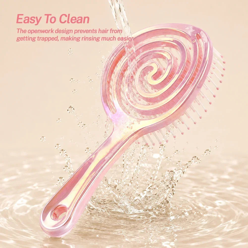 Round Hollow Hair Brush – Detangling, Volume & Scalp Massage Hair Styling Brush Oasis Select