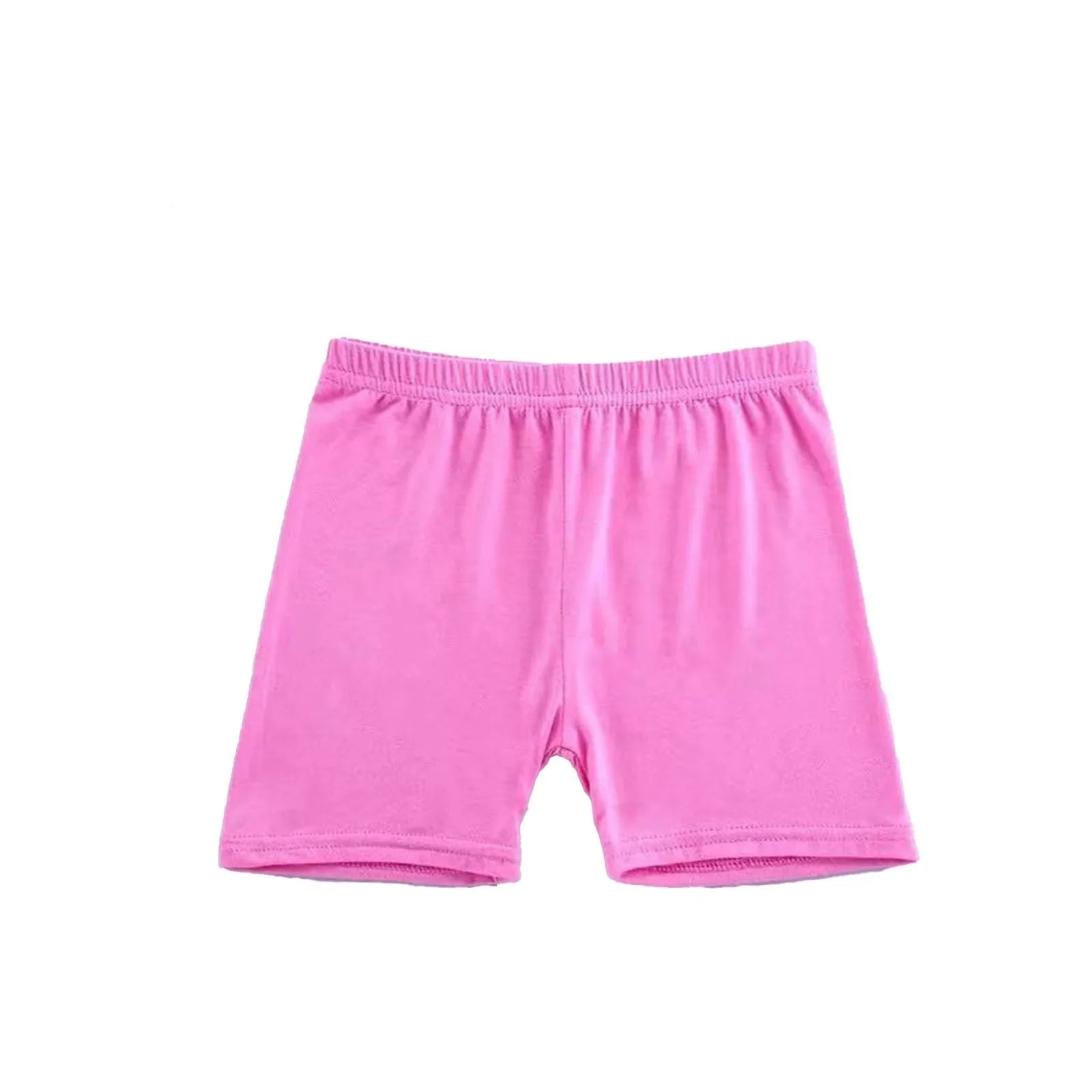 Girls Summer Safety Leggings Cycling Pants Children Anti-emptied Stretch Solid Color Mid-rise Yoga Dancing Shorts 1PC Oasis Select Pink 110