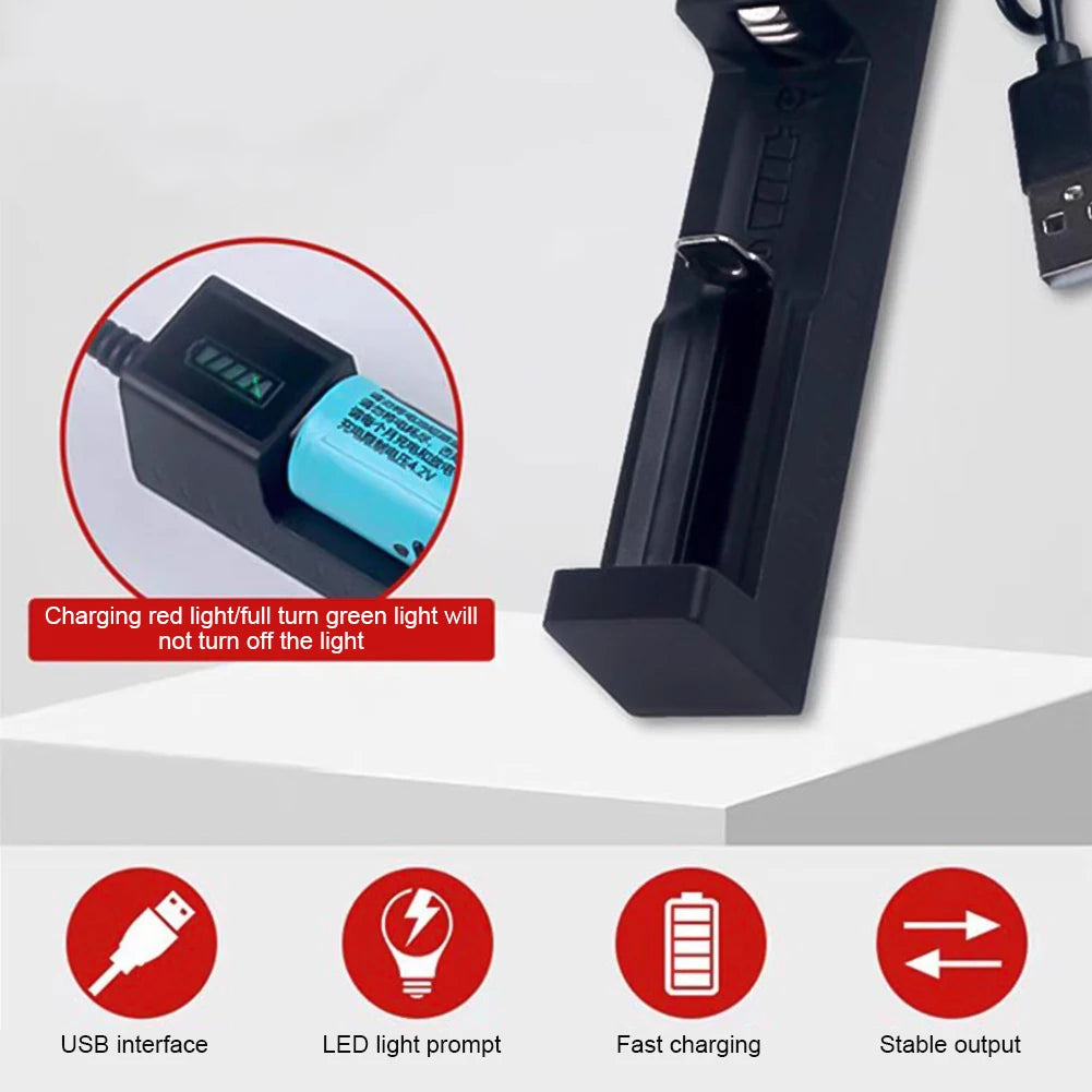 Universal USB Charger for 18650 26650 14500 Lithium Batteries