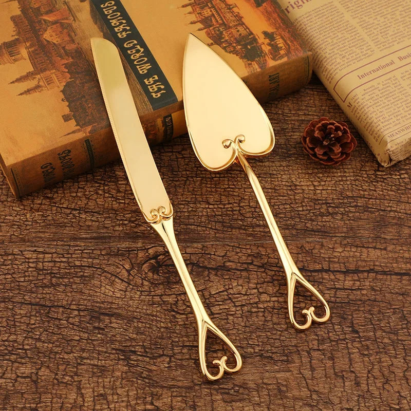 2Pcs Wedding Cake Knife and Shovel Pizza Bread Knife Wedding Supplies Cake Knife Triangle Bread Shovel Baking Tools Oasis Select Style 7