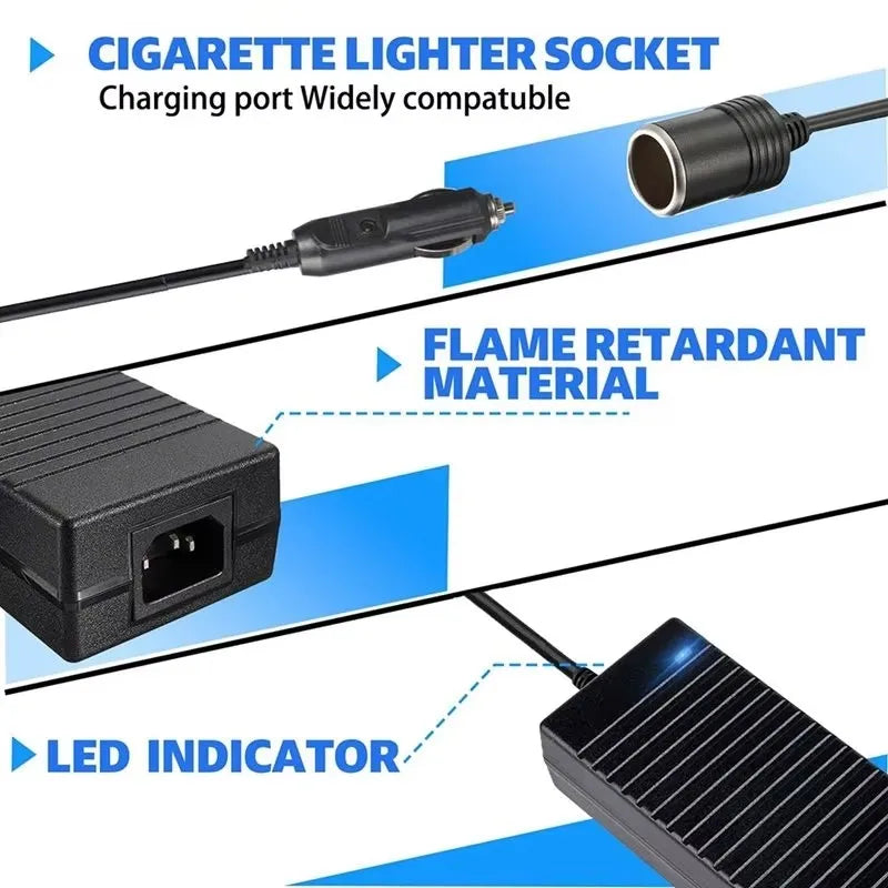 12V 15A Car Power Adapter AC To DC Converter 220V To 12V 15A Power Supply Adapter Cigarette Lighter Socket Household Transformer Oasis Select