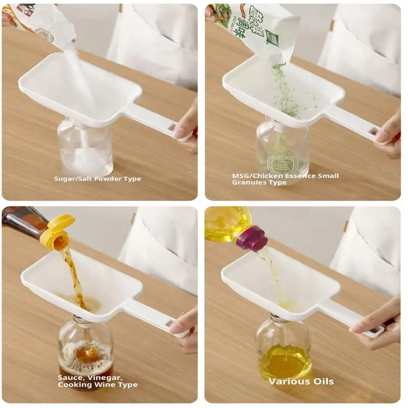 Kitchen Food Grade Material Funnel For Convenient Refueling Plastic For Household Oil Leakage Large-diameter Oil Pouring Funnel Oasis Select