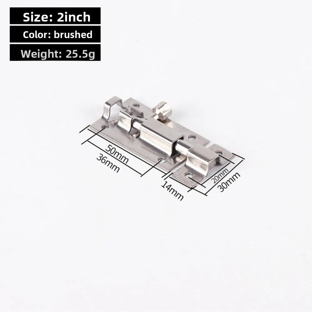 Black Door Lock Barrel Aluminum Alloy Door Lock Latch for Home Hardware Gate Safety Door Bolt Tower Window Catch Lock Silver Oasis Select 50mm 1