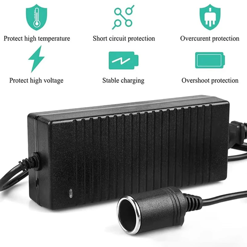 12V 15A Car Power Adapter AC To DC Converter 220V To 12V 15A Power Supply Adapter Cigarette Lighter Socket Household Transformer Oasis Select