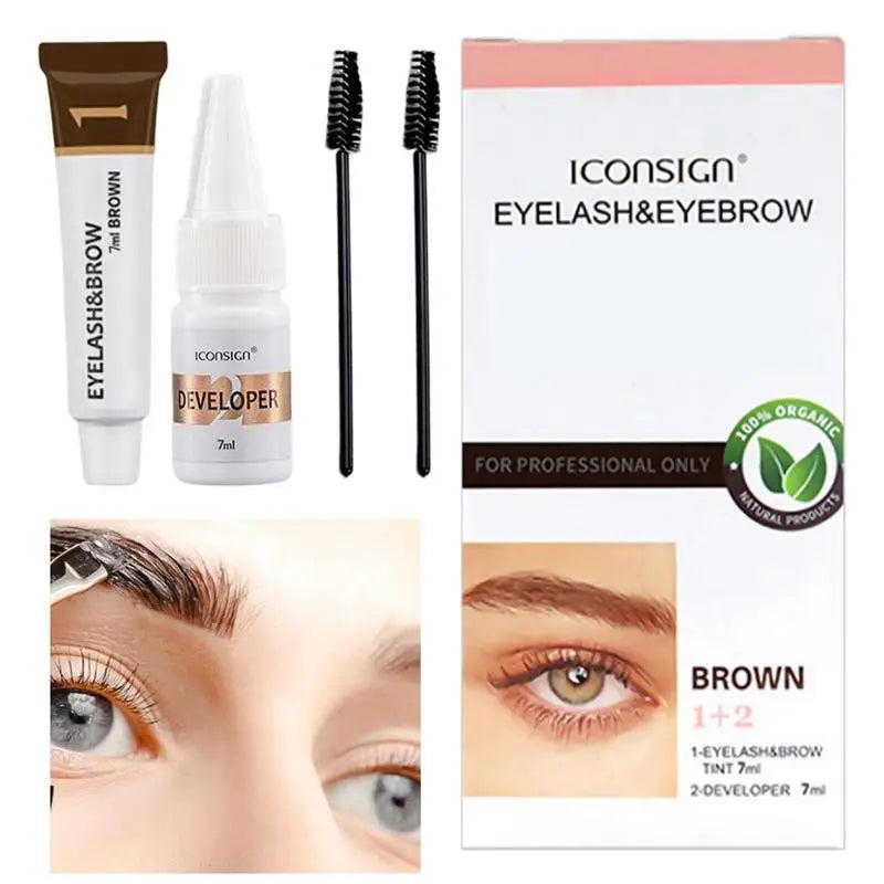 5pcs Eyebrow Tinting Kit Eyelash Eyebrow Dye Tint Gel Quick Dry Waterproof Long-lasting Eyebrow Dye Tint Dye Eyebrow Mascara Oasis Select