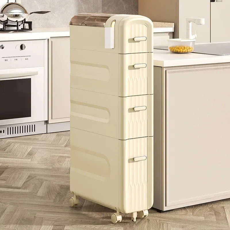 Multifunctional crevice storage cabinet, drawer type plastic locker Oasis Select