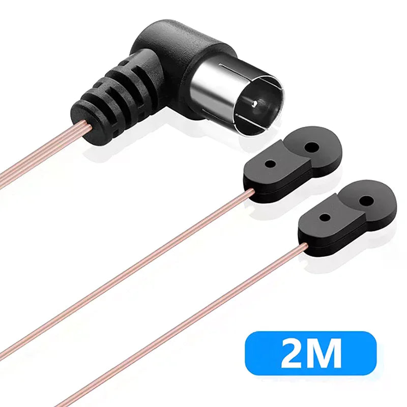 FM Antenna 75 Ohm F Type Male Plug for Home Radio Stereo Signal Receiver Aerial Oasis Select