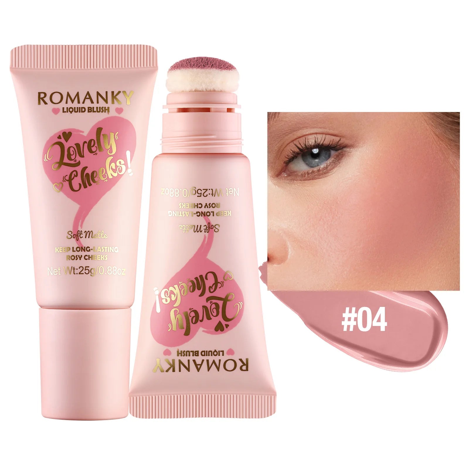 Velvet 6-Color Blush Stick | Pearl Shimmer Lips & Cheeks Blush Stick Oasis Select 04