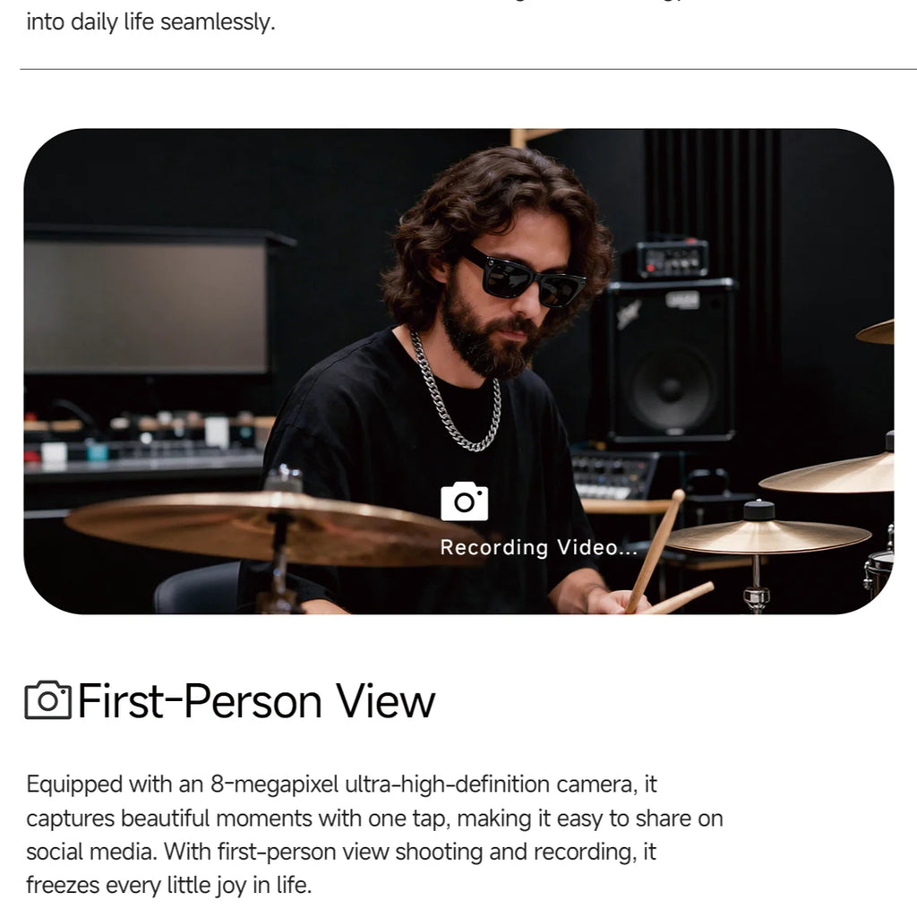 MINGCC MT5 Ultra AI Smart Glasses – 8MP Camera & Translator