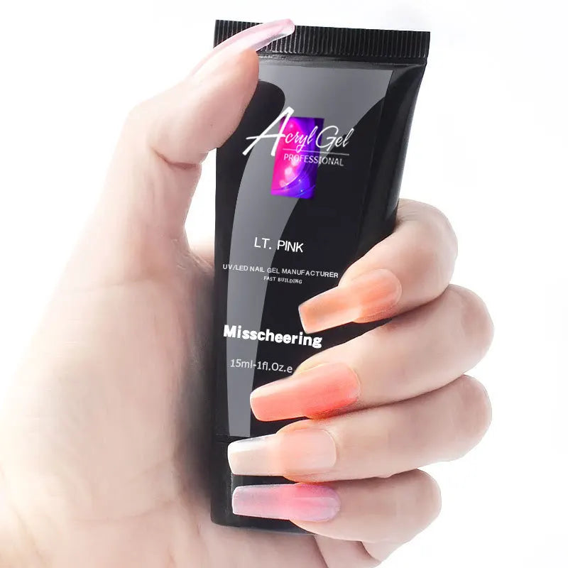 30ml/15ml Nail Extension Gel Nail Build Poly Nail Acrylic Gel UV LED Quick Extension of Crystal Model Painless Crystal Glue Oasis Select