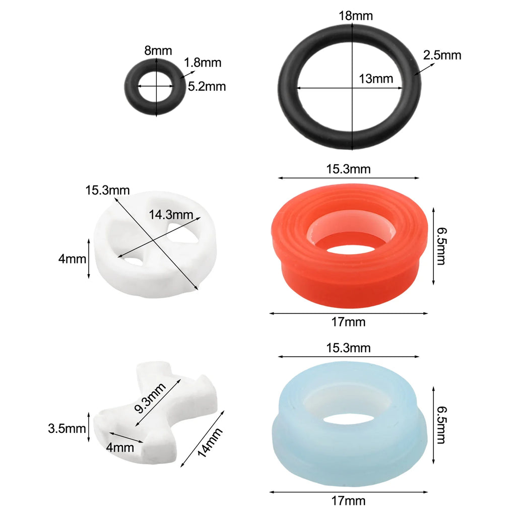 12PCS Faucet Tap Valve Cartridge Replacement Kit Faucet Repair Washers Ceramic Chip Set Faucet Accessories Oasis Select