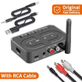Bluetooth 6.0 Audio Receiver 3.5mm AUX RCA With Mic HIFI Stereo Wireless Adapter Support USB U-Disk For Car Speaker Amp Oasis Select With RCA Cable