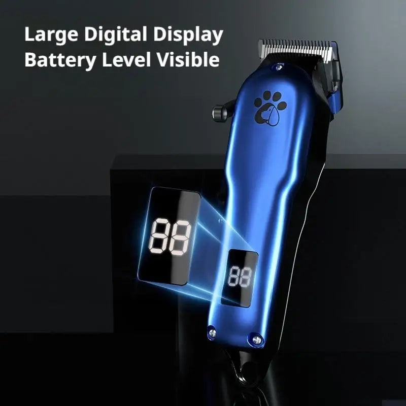 Cordless Electric Pet Clipper – Low Noise, LED, USB Rechargeable Pet Hair Clipper Oasis Select