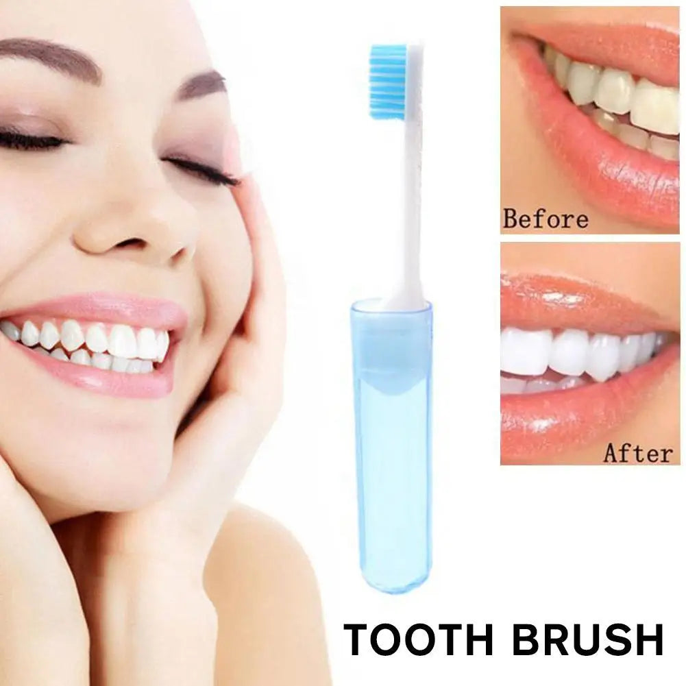 Travel Portable Folding Toothbrush Super Soft Bristle Toothbrush Fold Travel Camping Hiking Outdoor Easy To Take Teethbrush Oasis Select