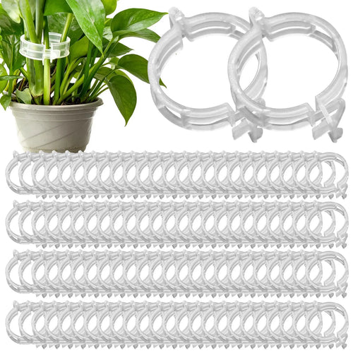 100Pcs Plant Support Clips Plastic Ties Trellis Stake Clips Garden Veggie Tomato Greenhouse Holder For Garden Tools Accessories Oasis Select