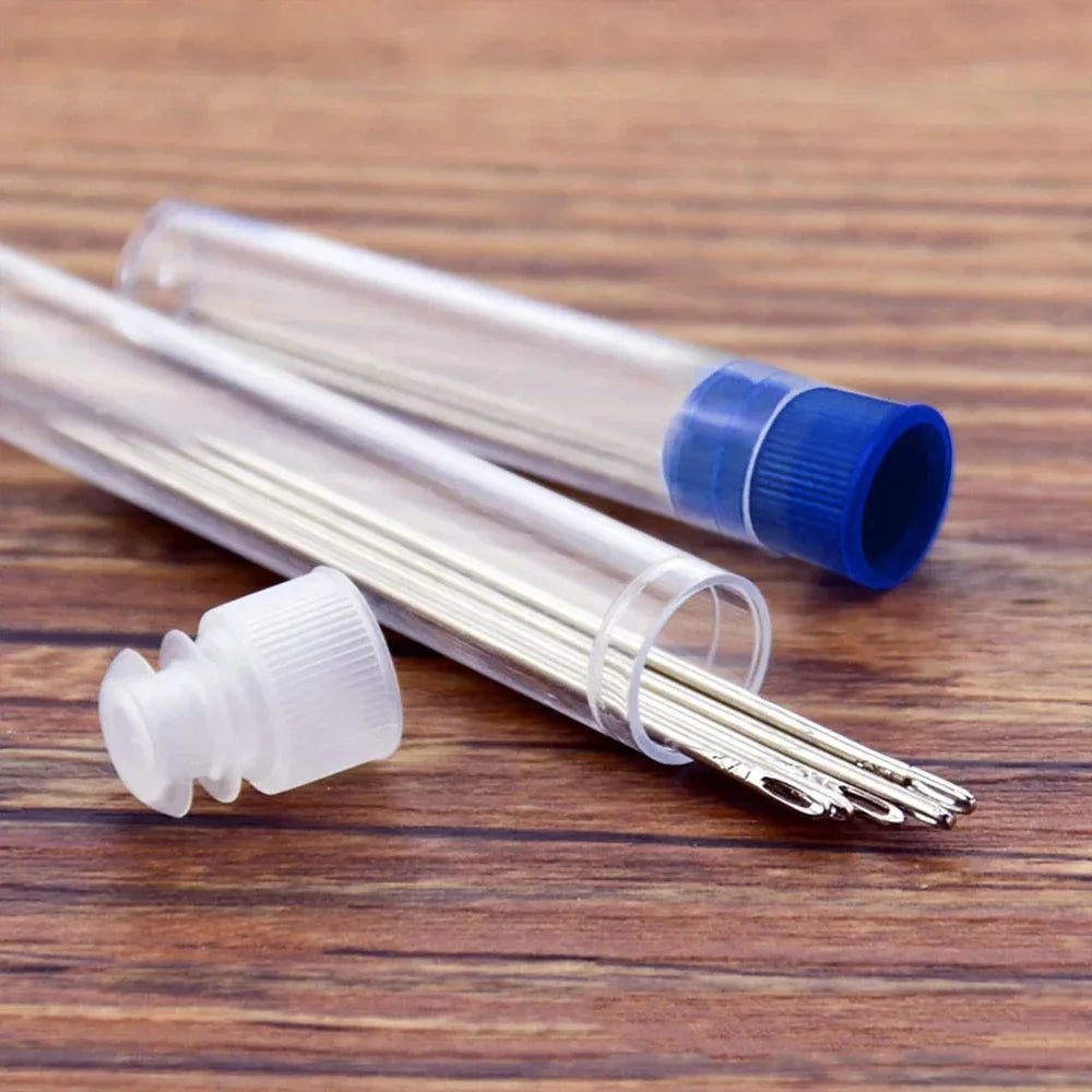 5-Pack Round Needle Storage Tubes – Bead, Pin & Sequin Holder