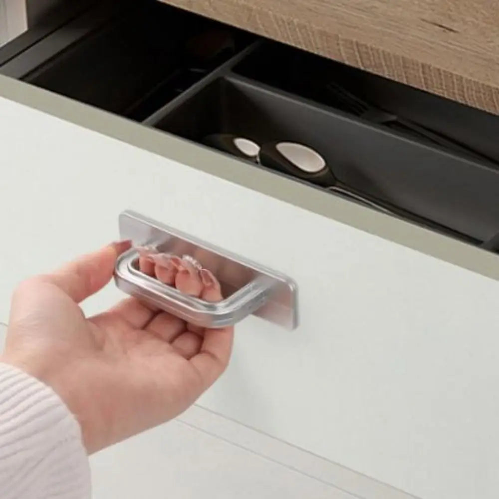 Self-Adhesive Cabinet Drawer Handle – No-Drill Plastic Knob