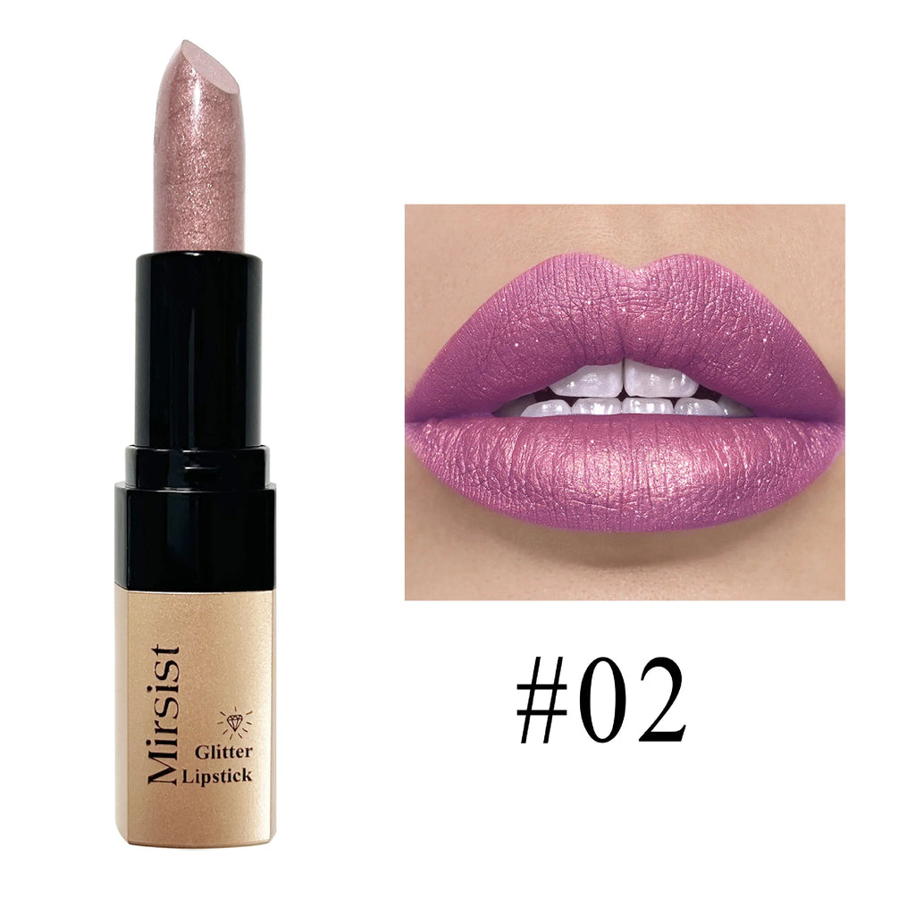 Mirsist Diamond Lip Gloss – Glitter Metallic Shine, 6 Colors