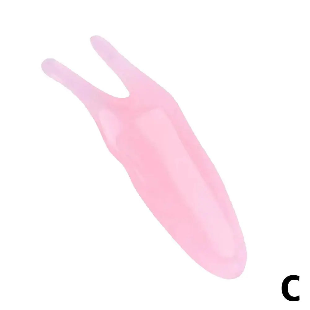 Resin Face Lifting Stone Guasha Scraping Facial Gouache Y-shaped Fork Massage Plate Nose Massage Trigger Point Nose Massager Oasis Select pink