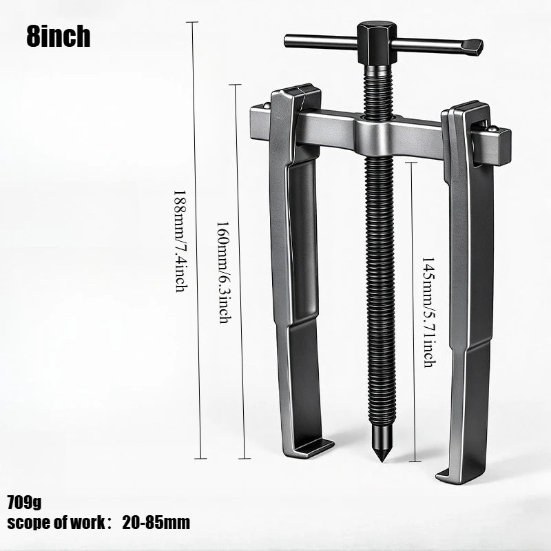 JUSTINLAU 1 Piece Two Claw Puller Bearing Disassembler Alloy Steel Puller Automotive Repair Gear Pulley Disassembly Tool Oasis Select 8in