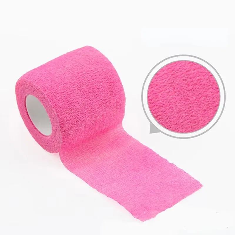 1Rolls Self Adhesive Elastic Sports Bandage Wrap - Joints & Limbs & Pet Protection | Athletic Injury Tape | Compression Strap Oasis Select Light Pink 2.5cm