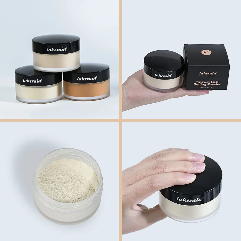 Translucent Loose Setting Powder Long-lasting Oil Control Weightless Lightweight Smudge Proof Matte Setting Powder Makeup Oasis Select
