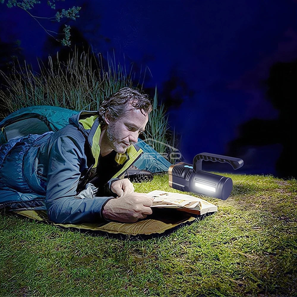 HVIERO 5-LED USB Rechargeable Waterproof Camping Flashlight