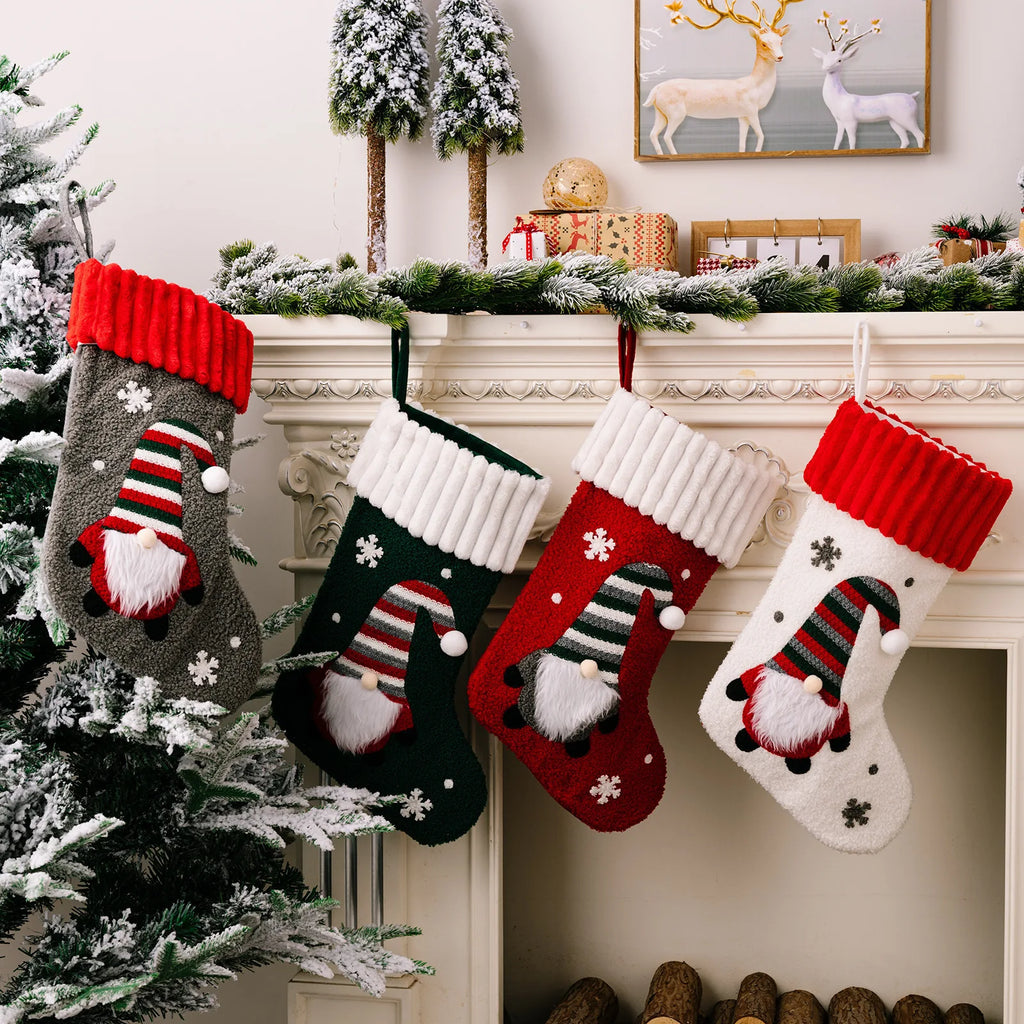 New Christmas decorations Rudolph Christmas socks No face doll gift bag cartoon Christmas socks Oasis Select