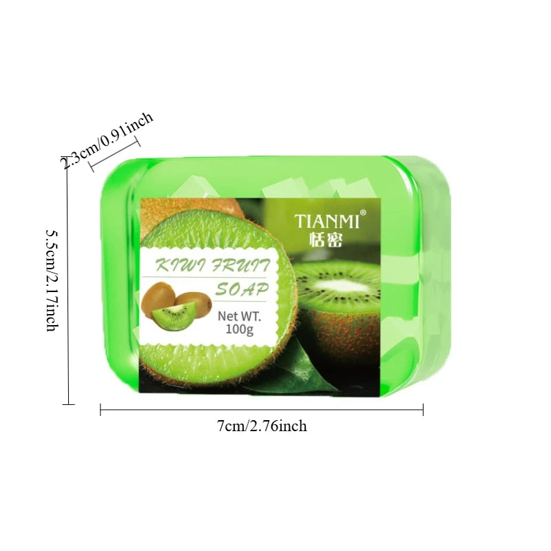 Kiwi Jelly Soap deeply cleanses and removes makeup, bathes the whole body, moisturizes and nourishes, is gentle and not tight, Oasis Select