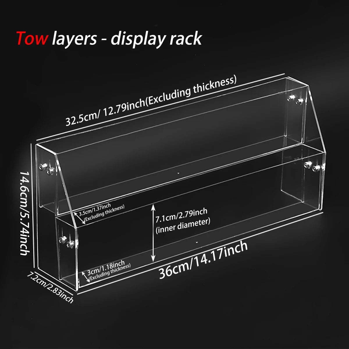 1pc Stepped Acrylic Multi-Layer Book Picture Book Display Storage Rack Multi-Purpose Detachable Practical Bookshelf Organizer Oasis Select 2layer-display rack