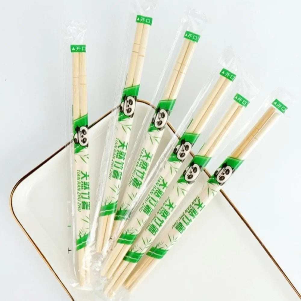 50/100pairs Hygienic Disposable Chopsticks Individual Package Portable Bamboo Chopsticks Single-use Takeout Tableware Fast Food Oasis Select