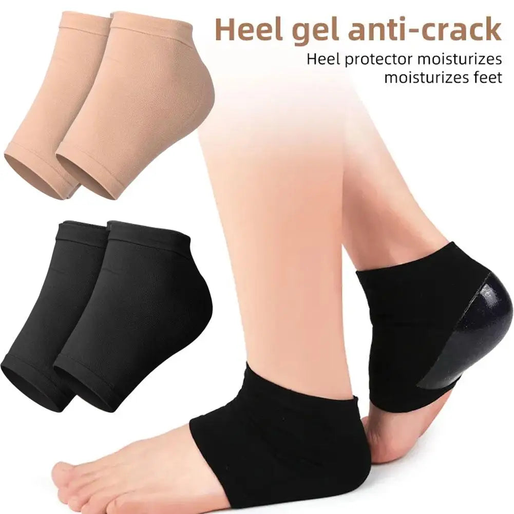 2PCS Gel Moisturizing Heel Socks Spa Sock For Foot Care Gel Heel Socks For Dry Cracked Dry Feet Skin Gel Heel Repair Socks Tools Oasis Select