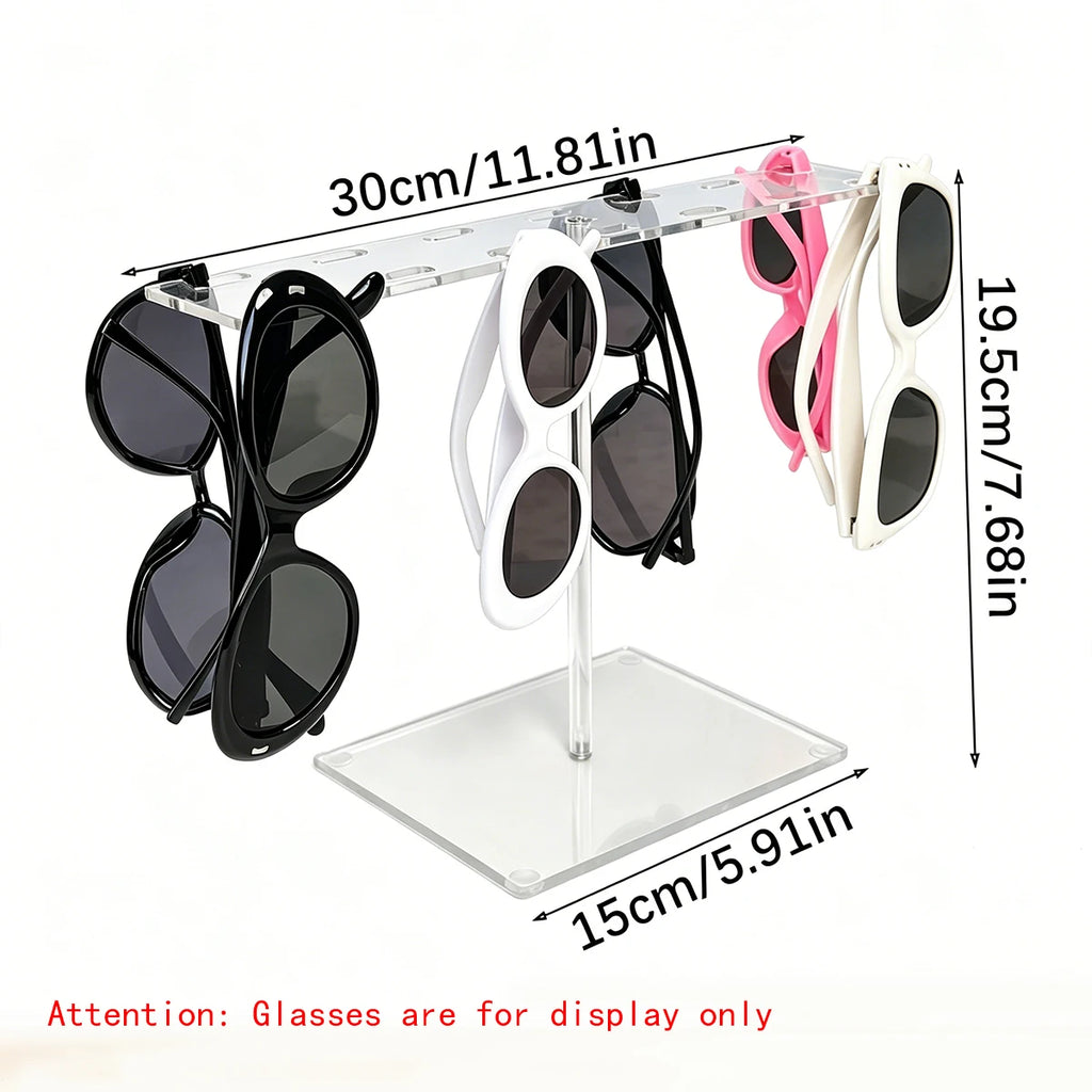 1pc desktop acrylic sunglasses/fashion glasses display rack, portable transparent home store universal storage organizing rack Oasis Select eyeglass frame