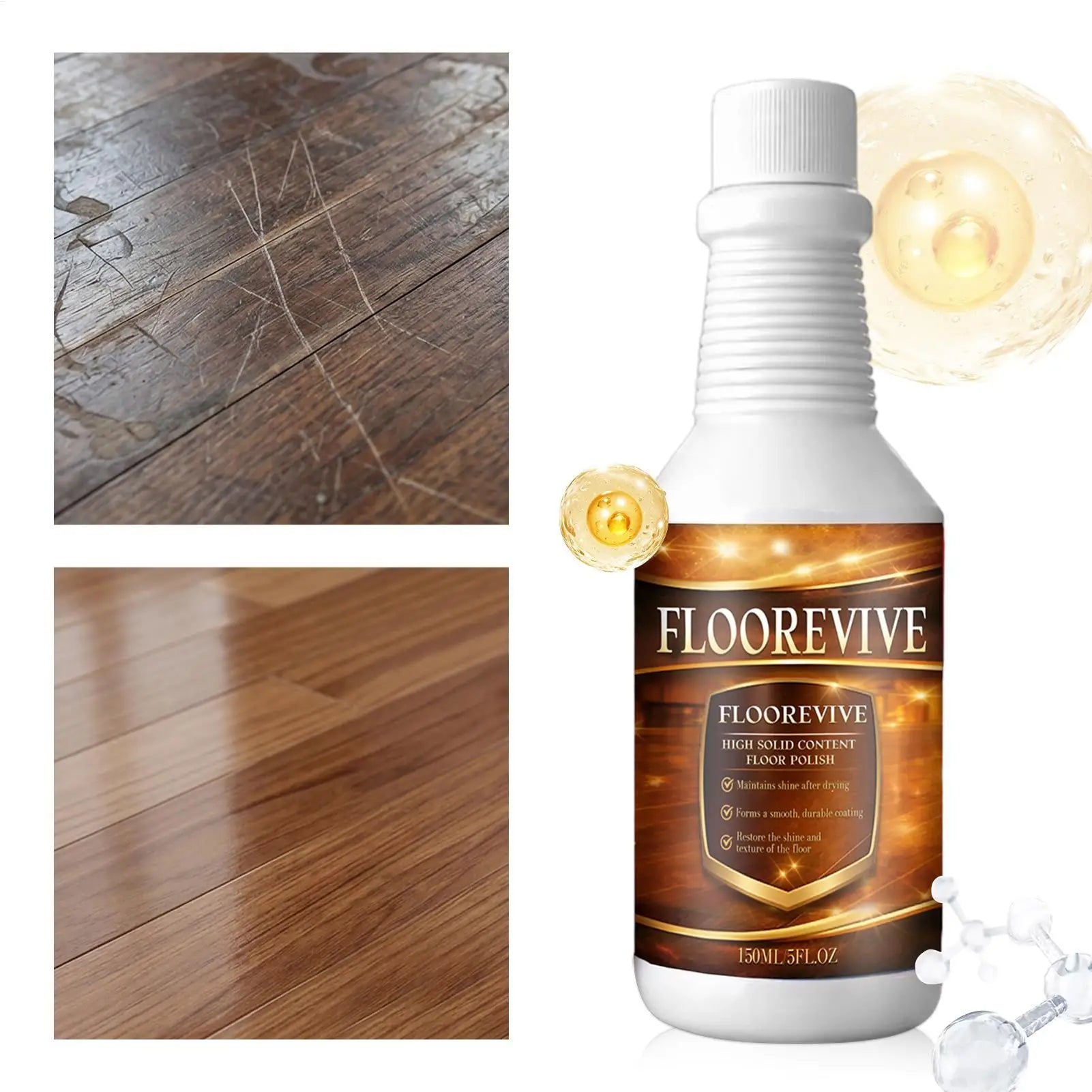 150ml Wood Floor Scratch Repair Fast Acting Scratch Repair Spary Floor Polishing and Restorer Natural Shine Removes Scratches Oasis Select