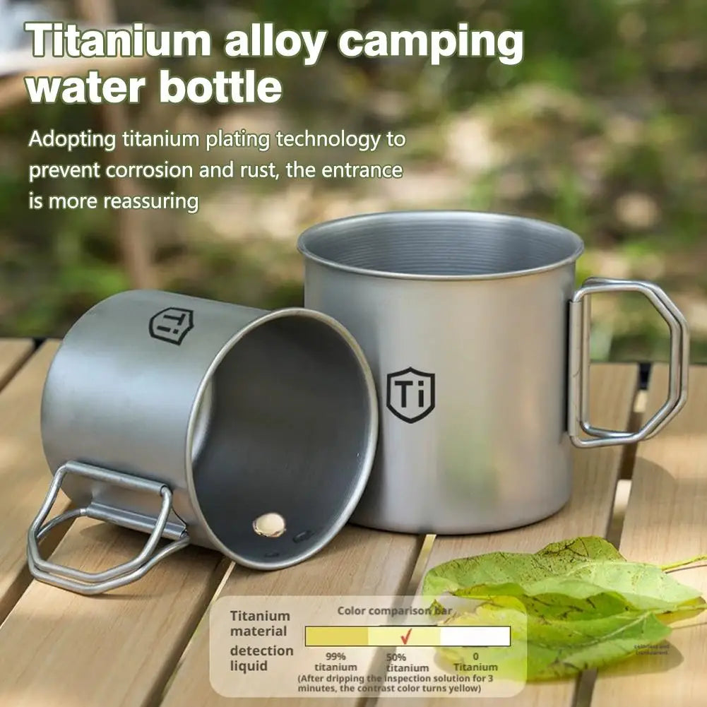 Titanium Drinking Mug with Lid – Lightweight Anti-Mold Cup Titanium Travel Mug Oasis Select