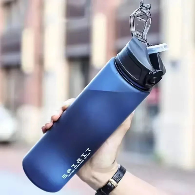 750ml Water Bottle with Carrying Strap Matte Frosted Surface Leak Proof Design Lightweight Portable for Outdoor Hiking Camping Oasis Select
