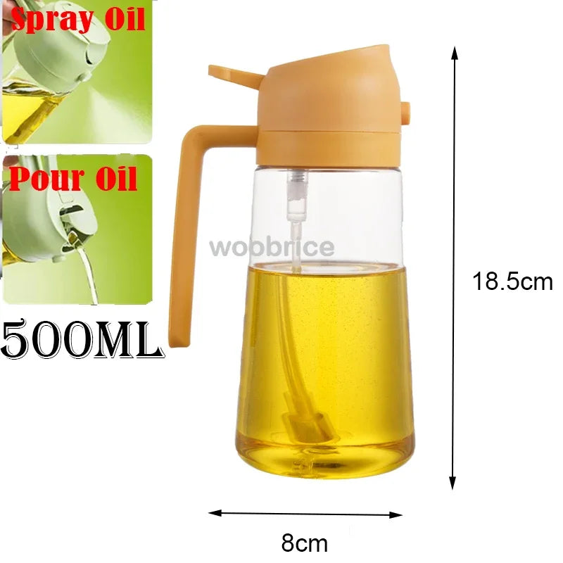 Plastic Kitchen Barbecue Cooking Spray Oil Pepper Spray Vinagrera Liquid Pimentee Oil Olive Oil Dispenser Soy Sauce Container Oasis Select 2use yellow 500ml