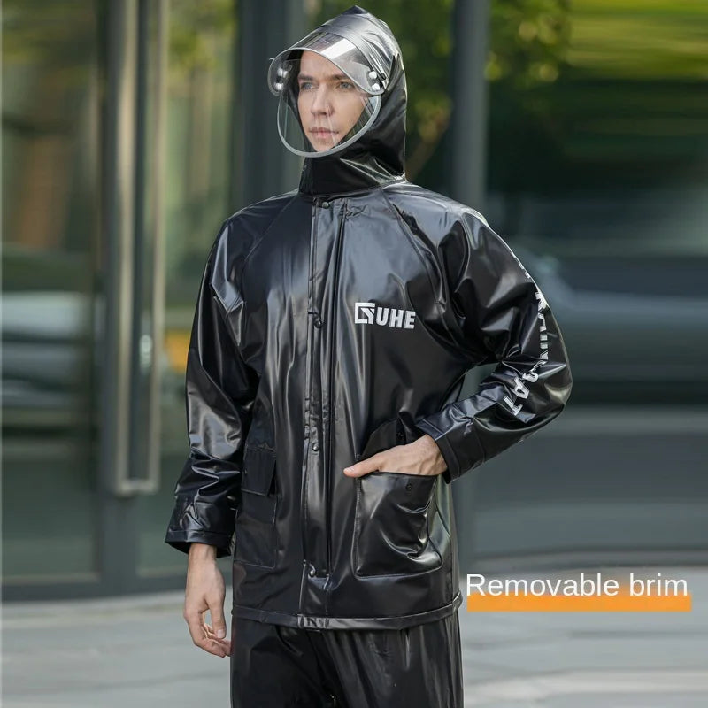 New Raincoat Suit Adult Impermeable Motorcycle Riding Waterproof Ultrathin Outdoor Hiking Fishing Rainproof Protect Gear Poncho Oasis Select