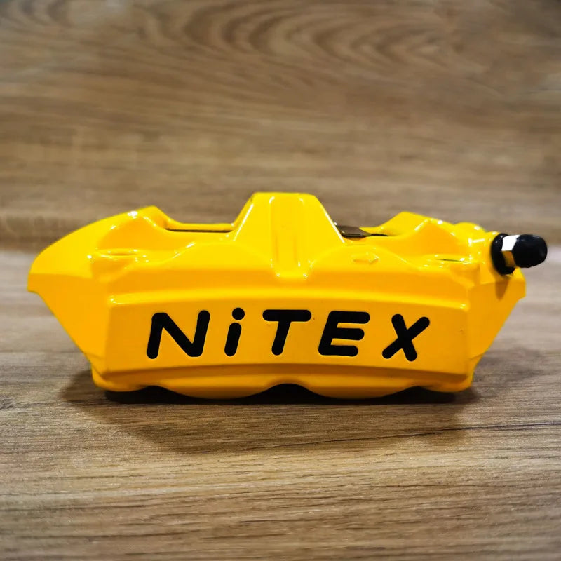 M40 motorcycle CNC modified pump forging 100MM high radiation four piston integrated caliper Oasis Select YELLOW