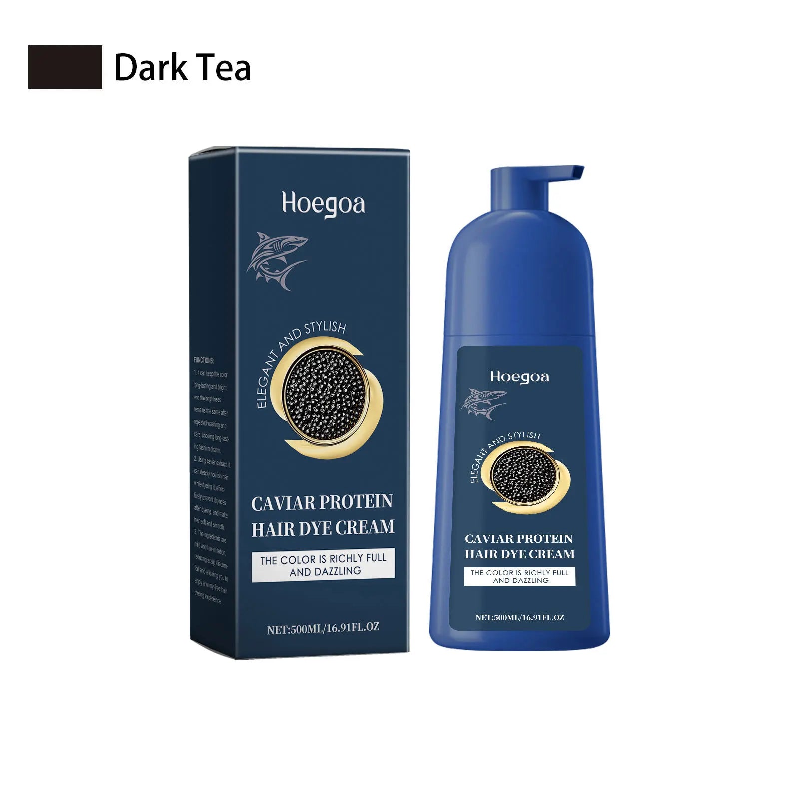 Caviar Hair Dye Cream Change Hair Color Long Lasting Black Brown Repair Gray Hair Safety Nourishing Permanent Hair Coloring Wax Oasis Select Dark Tea
