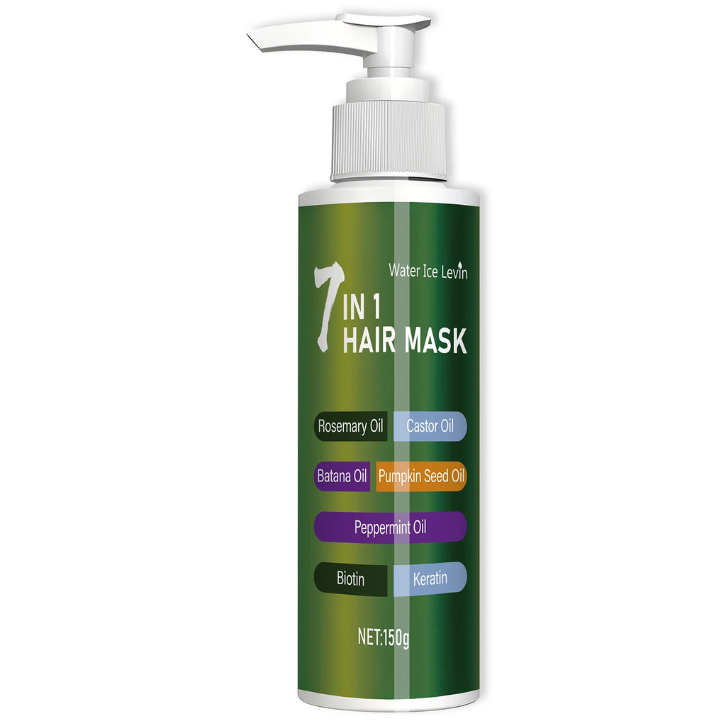 7-in-1 Deep Care Hair Mask to Prevent Breakage and Soften Dry Hair, Rich in Rosemary Oil, Castor Oil, and Biotin Keratin Oasis Select One Bottle