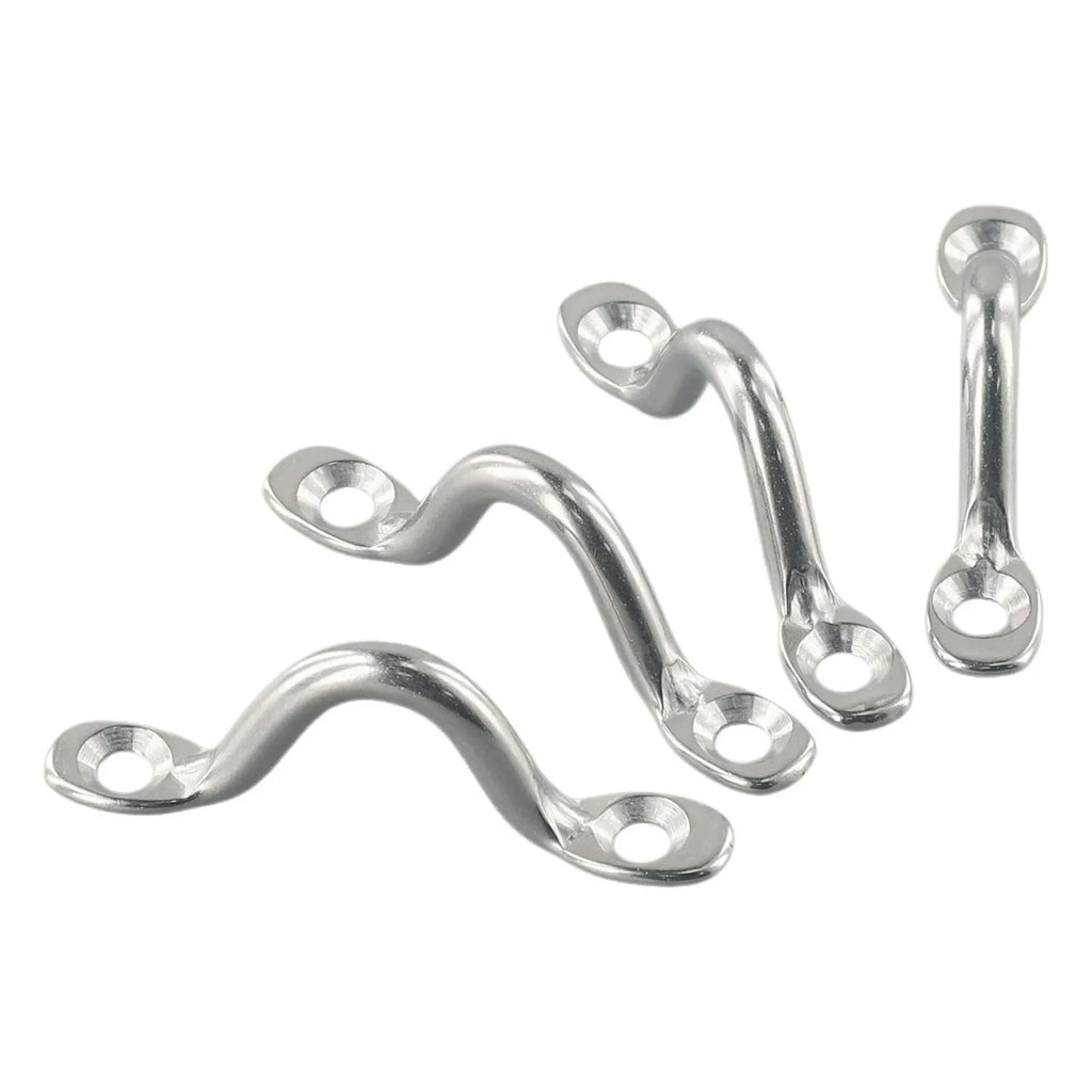 4Pcs Handle 5mm Stainless Steel Wire Eye Straps Boat Marine Tie Down Fender Hook Canopy Engines Accessories Stainless-Steel Oasis Select