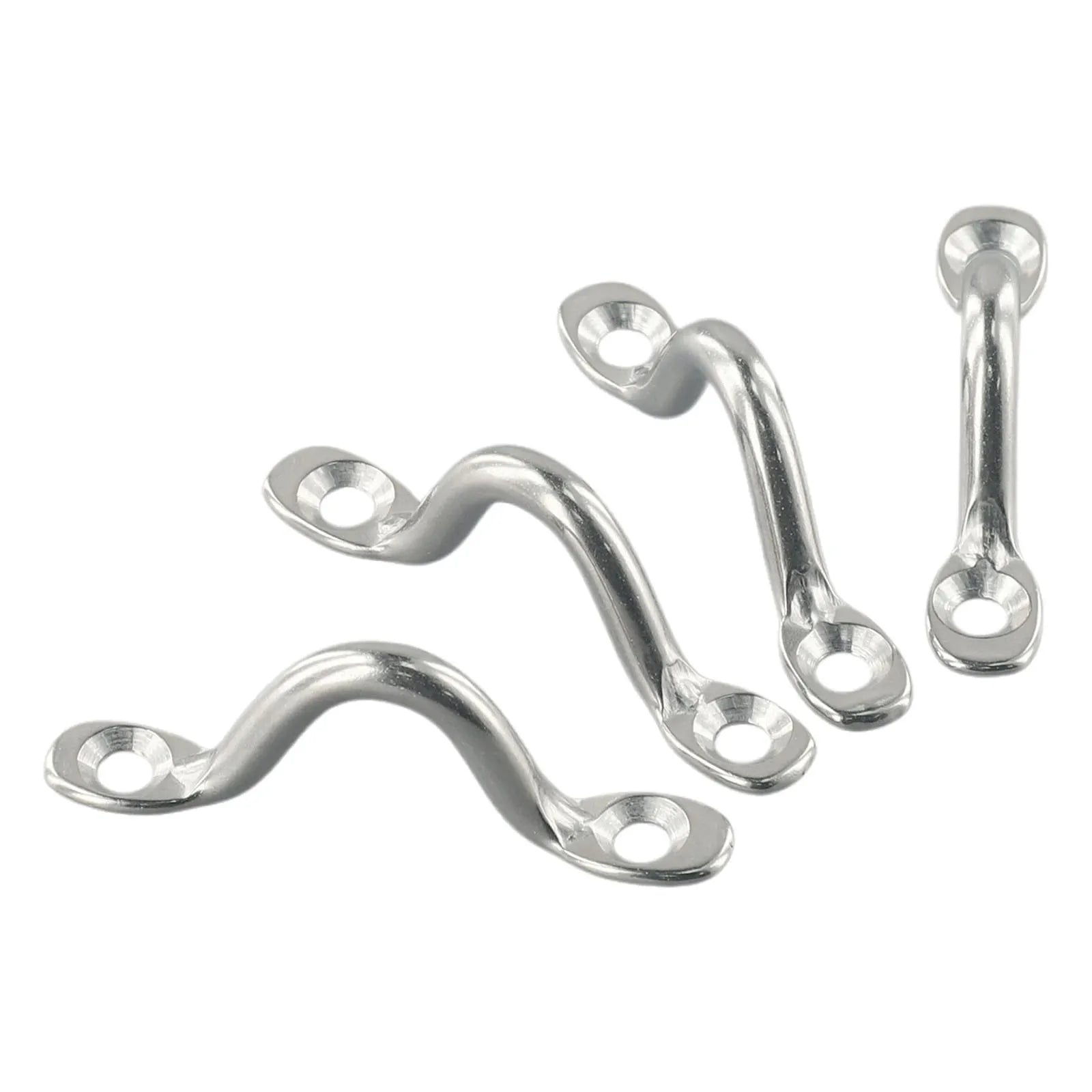4Pcs Handle 5mm Stainless Steel Wire Eye Straps Boat Marine Tie Down Fender Hook Canopy Engines Accessories Stainless-Steel Oasis Select
