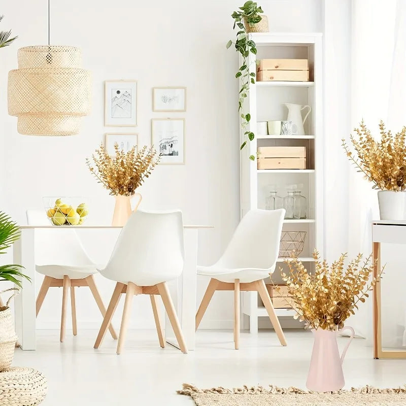 25pcs Golden Eucalyptus Stems with Artificial Leaves - Perfect for Vases,Wedding Bouquets,and Decorative Arrangements Decoration Oasis Select