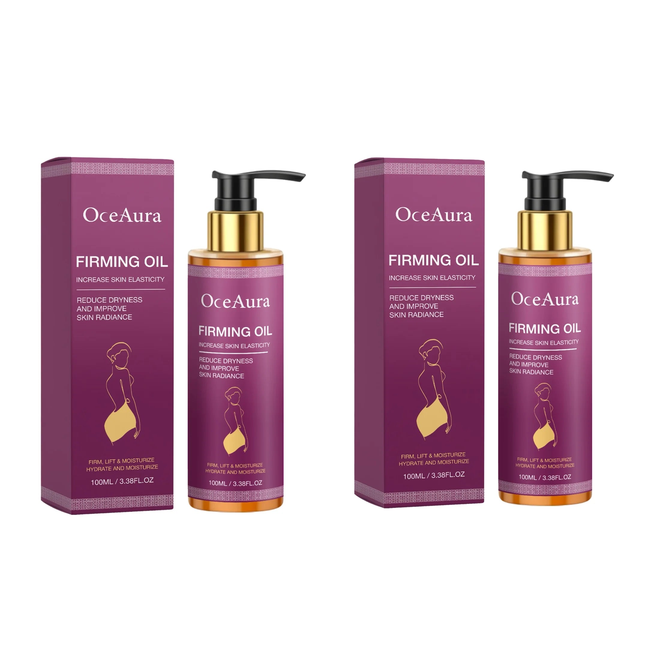 Luxury Firming Nourishing Body Oil Deep Hydrating Reduce Dryness Lifting Soothing Skin Increase Elasticity Body Glow Massage Oil Oasis Select 100ml x2 boxed