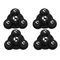 4PCS Universal Wheel 360°Rotation Pulley Self Adhesive Caster Stainless Steel Mini Swivel Wheels for Furniture Cabinet Trash Can Oasis Select black Steel Ball