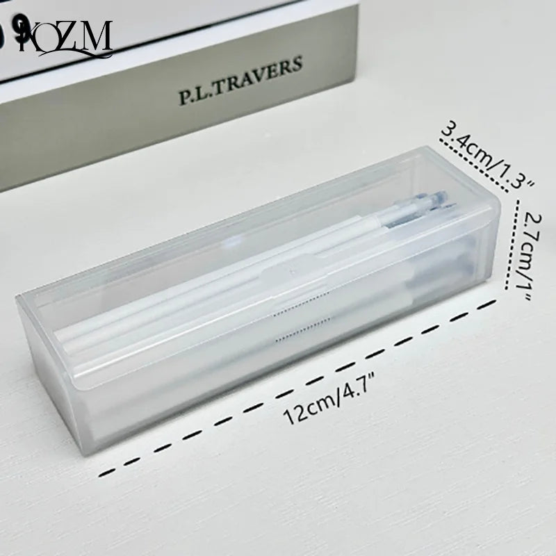 KOQZM Transparent Pencil Case – Large Capacity PP Pencil Box