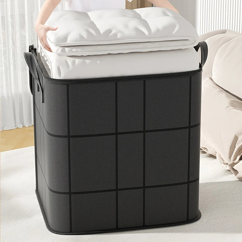 Foldable Clothes Storage Bag Large Capacity Organizer With Handle And Double Zipper For Bedding Moving Travel Under Bed Storage Oasis Select