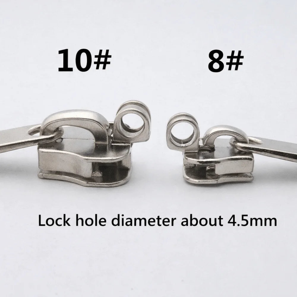 Large Zipper Slider #5 #8 #10 Metal Replacement Pull with Holes